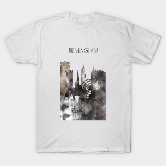 Birmingham Skyline T-Shirt by RosaliArt